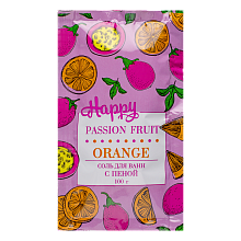 Соль для ванн с пеной Happy Passion fruit & Orange 100 г 