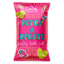 Шипучая соль для ванн  Candy bath bar  "Detox & Update"