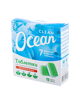Экологичные таблетки для посудомоечных машин  Ocean Clean 15 шт 