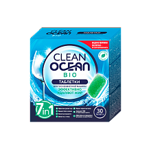  Экологичные таблетки для посудомоечных  машин Ocean Сlean bio 30 шт 