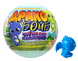 Детское ароматизированное шипучее средство  для ванн "Драко бомб" яблоко 